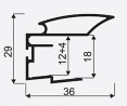 SEVROLL 05152 Alfa II úchytová lišta 16/18mm 2,7m černá lesk