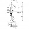 GROHE 30504AL0 Baterie Essence L-výpusť kartáčovaný Hard Graphite