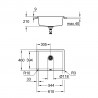 GROHE 31655AP0 Dřez K700U 70-C 610 x 457mm granitová černá