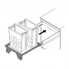 HETTICH 9279106 AvanTech YOU Pull Laundry - koš na prádlo 600 500 mm plast bílý