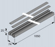 HETTICH 46836 kabelový kanál k nalepení 1050mm plast černý