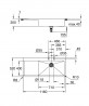 GROHE 31582SD1 Dřez K1000 80-S 1160 x 520mm dřez vpravo nerez ocel, kartáčovaná