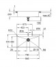 GROHE 31584SD1 Dřez K800 90-S 846 x 510mm nerez ocel, kartáčovaná