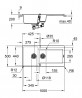 GROHE 31646AP0 Dřez K500 60-C 1000 x 500mm granitová černá
