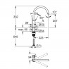 GROHE 30577000 Baterie BauClassic C-výpusť chrom