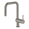 GROHE 32322AL2 Baterie Minta U-výpusť vytah. sprška kartáčovaný Hard Graphite