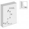 HETTICH 9075088 podložka 8099 D=5 mm excentr předmontovaný vrut