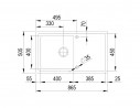 StrongSinks S3 Dřez Dnipro 865 865x505mm s excentrem nerez