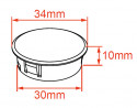 StrongLumio vypínač/stmívač - nízká hloubka - 12/24V - 3PIN černá
