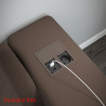 VersaHit Dual elektrická zásuvka 1x 230V, Francouzká, USB A/C 5V broušený hliník