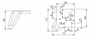 StrongLegs nábytková noha FS005 103mm bílá matná