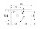 StrongSinks S3 Dřez granit Zala 860 860x500mm s odkapem šedá