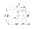 StrongSinks S3 Dřez granit Vardar 615 615x500mm s odkapem a vaničkou černá
