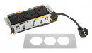K- LEGRAND elektrická zásuvka Disq´In 2x 230V FR + 1x USB A+C, černá/nerez