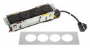 K- LEGRAND elektrická zásuvka Disq´In 2x 230V FR + 1x USB A+C, HDMI, černá/nerez