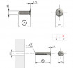 K-IF Spojovací kování FLAT M4x30 - 40mm komplet nikl
