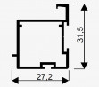 SEVROLL 04832 Pax XL úchytová lišta 4mm 3m černá mat