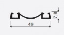 SEVROLL 06042 Elegant II spodní vedení 1,7m grafit