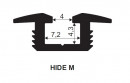 SEVROLL 01990 Hide M spodní vedení jednoduché k zafrézování 1,7m oliva