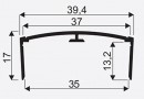 SEVROLL 02289 profil "U" pro lamino 36mm 3m oliva