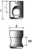 BA02 Válečková matice M6 14x10mm