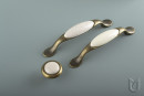TULIP Úchytka Gipa 96 nikl tmavý/porcelán bílý + šroubky