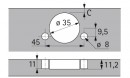 HETTICH 9090116 Intermat 9930 W50 65° TB53
