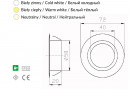 SAL LED bodovky 12V 2W nerez broušená teplá bílá