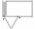 K-HAWA Folding Concepta III 20 Push do pouzdra 1200 - 2200mm 2 křídla stříbrná L