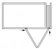 K-HAWA Folding Concepta III 20 Push do pouzdra 1200 - 2200mm 2 křídla černá P