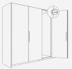 K-HAWA Folding Concepta III 25 Pull do pouzdra 1900 - 2700mm 2 křídla stříbrná P