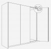 K-HAWA Folding Concepta III 25 Push do pouzdra 1900-2700mm 3 křídla stříbrná L+P