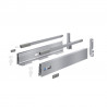 K-HETTICH Atira zásuvka 144, 470mm/30kg, relingy, stříbrná, SiSy
