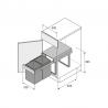 HETTICH 49473 Bin.it DUO II - 400 mm odpadkový koš černý