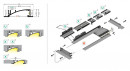 StrongLumio profil LED Flat 8, 1000mm stříbrná elox