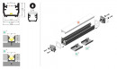 StrongLumio profil LED Floor 12, 2000mm stříbrná elox