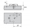 BLUM 174H7130E podložka křížová, excentr, Expando 11,5mm nikl