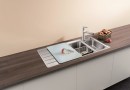 BLANCO 522104 Dřez Axis III 6S-IF InFino s excentrem nerez hedvábná lesklá