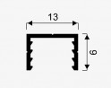 SEVROLL 02558 profil "U" pro lamino 10mm 3m stříbrná