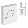 HETTICH 9133875 podložka Sensys lineární s eurovruty, D=3 mm