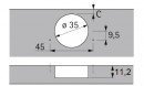 HETTICH 9044888 Intermat 9966 32mm B12,5 TB42