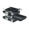 HETTICH 41063 sada pro kontejner s plnovýsuvy, SiSy, 392/730 mm, černá