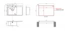StrongSinks S3 Dřez Nida 787 787x520mm odkap vpravo nerez