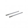 K-HETTICH Atira horní reling, 620mm, pár, hmoždinka, stříbrná