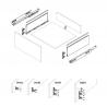 K-HETTICH komplet AvanTech YOU 77/550, stříbrný, 30 kg, Q/SiSy, vrut
