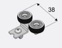 SEVROLL 10207 Maxim horní vozík 18mm asymetrický - 2ks