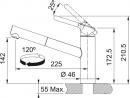 FRANKE Baterie FC 3055.031 Orbit vytahovací koncovka chrom