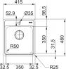 FRANKE Dřez BCX 610-42 415x480mm nerez