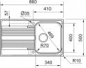 FRANKE Dřez SRX 611-86 860x500mm nerez