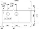 FRANKE Dřez MTG 651-100/2P 1000x515mm onyx